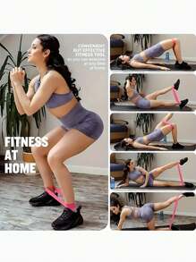 5-Piece High Elastic Fitness Essentials, Scientific Strength Training, Safe Materials, Perfect Gift For Sports Enthusiasts, Gradient Pink Resistance Bands, Glute Resistance Loops, Resistance Tubes, Leg Muscles, Squat Assist Bands, Fitness Workout, Indoor & Outdoor Exercise