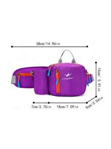 1 pieza Mochila de nailon, bolsa de cintura multifuncional para exteriores, bolsa para botella de agua deportiva, bolsa ligera para teléfono, bolsa de pecho unisex para senderismo