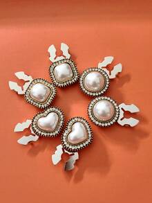 2 件衬衫纽扣套花朵袖扣套花朵袖扣夹纽扣适用于礼服婚礼礼服装饰纽扣服装配饰礼品 - 花 - 查看 1