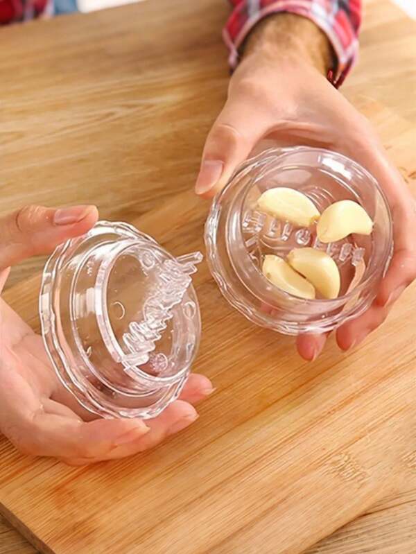 2 piezas Prensa de ajo y picadora manual - Trituradora de ajo de plástico con agarre, picadora de ajo multifuncional, prensa de ajo manual tipo rodillo, accesorio para electrodomésticos de cocina, trituradora de ajo segura para alimentos, sin necesidad de electricidad, fácil de limpiar (color aleatorio)
