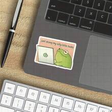 3-Zoll "Umarme die Einfachheit mit 'Nur am Erledigen meiner kleinen Aufgaben' Frosch Vinyl Aufkleber - Ideal für Studenten, Büromitarbeiter und Entspannungssuchende; Dekoriere deinen Laptop, dein Planer oder deinen Arbeitsplatz; eine humorvolle Ergänzung zu Entspannungs-, Süß- und Motivationsaufkleber-Sammlungen"
