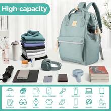 Mochila para portátil Himawari para mujeres y hombres, mochila de viaje con puerto de carga USB, resistente al agua, bolsa escolar y universitaria - 1881-sl-Regular - Ver 7