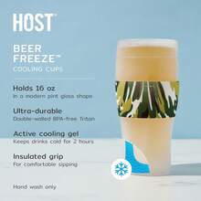 Host FREEZE Beer Glasses, 16oz Frozen Mugs, Freezable Pint Glasses, Father'S Day Present, Birthday Gifts For Dad, Beer Gifts, Set Of 2, Gray - Camo - View 2