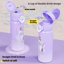 Disney Termo de doble bebida Elsa/Mickey de Disney Frozen, botella de agua aislada de acero inoxidable de gran capacidad a prueba de fugas, taza de estilo elegante y de moda para regalo de cumpleaños/Navidad