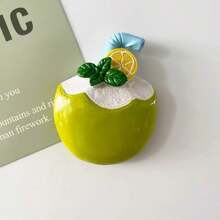Coconut Print Fridge Magnets, Resin Decorative Magnets Suitable For Cute Ins-Style Bulletin Board, Fridge, Whiteboard, Memo Notes