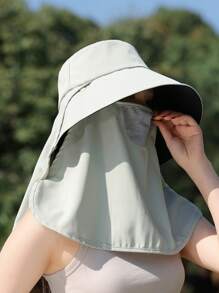 1 Versatile Hat With Wide Brim, Good Breathability, Protects Neck, Covers Face, Sun-Shading & UV Protection, Sweet & Fashionable, Suitable For Outing, Travel, Outdoor Activities, Cycling, Hiking