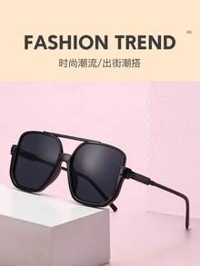 1 件时尚半框眼镜，解锁新款时尚眼镜，展现个人魅力，户外旅行必备：半框配高清偏光镜片，护眼又时尚，高透光率，视野清晰，时尚出行， - 彩色 - 查看 6