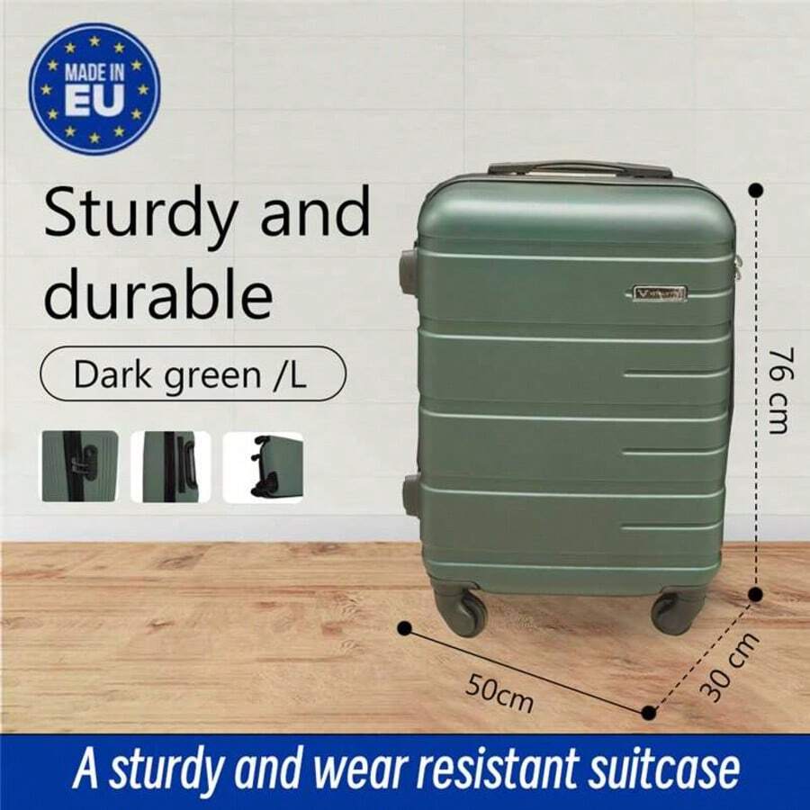 欧盟制造注册行李箱，ABS塑料硬壳，大容量，旅行，防水，加固，静音轮，密码锁