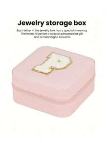 1 pièce Boîte de rangement à bijoux de voyage, cadeau pour femme, mini organiseur à bijoux, support pour colliers et boucles d'oreilles avec miroir, rose, accessoires de voyage essentiels, cadeau pour la fête des mères, pour les vacances à la plage, la collection de salle de bain, la collection de chambre à coucher, cadeau pour la fête des pères