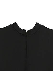 Casual Backside Hollow Design Versatile Short Bodycon Jumpsuit, Flattering Silhouette, New For Summer - Black - View 5