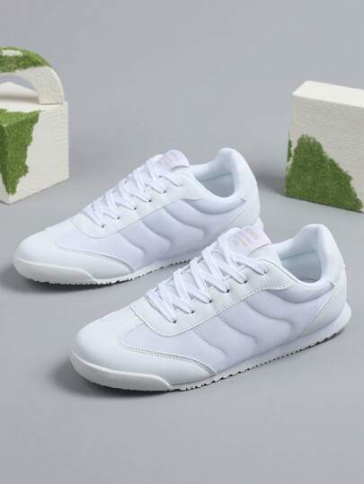 1 đôi giày thể thao thường ngày unisex dành cho thanh thiếu niên, buộc dây, nhẹ, thời trang, thoáng khí, đế bằng, phù hợp cho các hoạt động thể thao và ngoài trời hàng ngày.