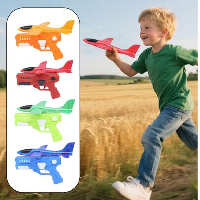 Foam Airplane Toy Set, Interactive Game For Boys Girls, Party, Camping, Outdoor Indoor, Children Gift