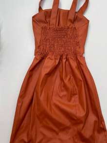 Women Dresses - Camel - View 4