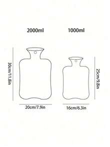 1pc Hot Water Bottle With Soft Cover - 2L /1L Large - Classic Hot Water Bag For Pain Relief, Neck And Shoulders, Feet Warmer, Menstrual Cramps, Hot And Cold Therapy - Great Gift - Multicolor - View 10