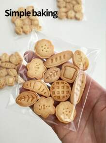 4PCS Mini Food Cookie Cutters Set - Cute Shapes (Gingerbread, Toast, Pineapple Bun, Baguette, Taiyaki, Croissant) For Baking DIY, Homemade Cookies, Pet Treats | Parent-Child Fun Stamp Mold Kit. Back-To-School Season Bento Supplies