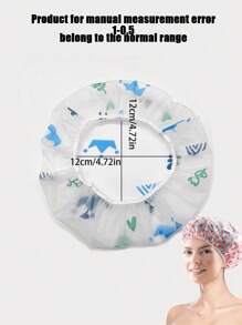 10pcs/5pcs/3pcs Double-Layer Shower Cap, Hair Mask Cap, Waterproof Bath Cap, Oil-Proof Hat, Shampoo Cap, Shower Bathing Cap, Waterproof & Thickened Home Bathroom Decor Fall Decor