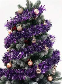 Purple Metal Wire Wreath, Christmas Metal Foil Metal Wire Wreath Decor Holiday Tree Wall Home Office Party Autumn Thanksgiving Halloween (Multicolor)