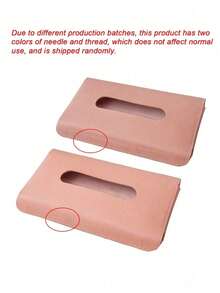 1pc PU Leather Car Sun Visor Hanging Tissue Box, Car Interior Storage Decoration Accessory - Black - View 10