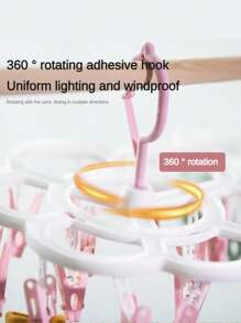 1/3pcs 16 Clips Portable Socks Cloth Hanger Rack Clothespin Folding Multifunctional Wardrobe Storage Cloth Hangers Plastic Drying Racks