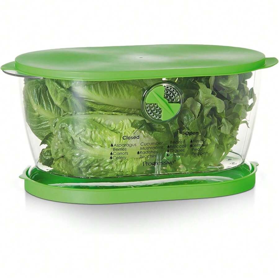 Nuevo Prep Solutions By Progressive Recipiente de almacenamiento para lechuga, 4,7 cuartos de galón, verde (LKS-06) - Verde - Ver 1
