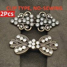 2/3 pièces de clips vintage en argent pour pull, clips pour col de cardigan, décoration de mode pour écharpe, châle et chemise