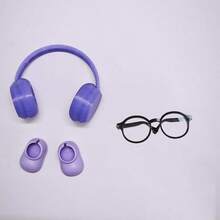 3pcs Doll Plastics Headphones Glasses Shoes, Compatible With Labubu Dress Up Accessories - Multicolor - View 13