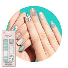 Dashing Diva Gloss Nail Strips - Desert Quartz - UV Free, Chip Resistant, Long Lasting Gel Stickers - Contains 32 Wraps, 1 Prep Pad, 1 File - Desert Quartz - 查看 2