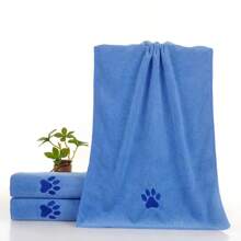 Pet Towel With Fast Water Absorption And Quick Drying, Ultra-Fine Fiber, Absorbent Bath Towel, Pet Bath Towel, Dog Bath Scrubber, Embroidered Craft.