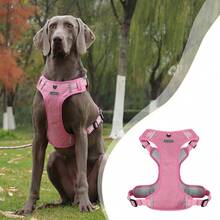 Reinforced Chest With Dog Leash Safety Harness For Small Medium And Large Dogs - Pink - View 8