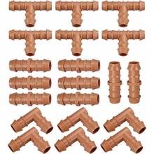 Drip Irrigation Fittings Kit For 1/2 Inch Tubing, 20 Pieces Drip Irrigation Parts For Drip Sprinkler System - 8 Couplings, 6 Tees, 6 Elbows, Drip Line Connectors For 1/2" Drip Irrigation Hose - 17mm Drip Fittings Set-20P - View 1