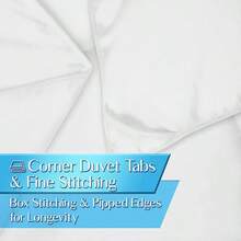 Kingsley  Queen Duvet Comforter Insert - Ultra Soft Box Stitched Queen Size Duvet, All Season White Down Alternative Cozy Comforter With Corner Tabs, Queen 90x90