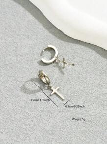 1 paire de boucles d'oreilles de mode décontractées et classiques, à design croisé de haute qualité, personnalisées pour femmes