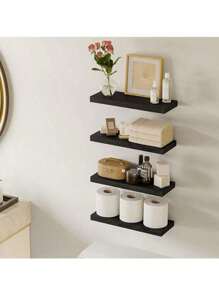 2 Pcs Floating Shelves Wood Wall Mounted Shelf Picture Ledge Display Racks Spice Racks Decorative Wall Shelves For Bedroom Living Room Kitchen Home Office