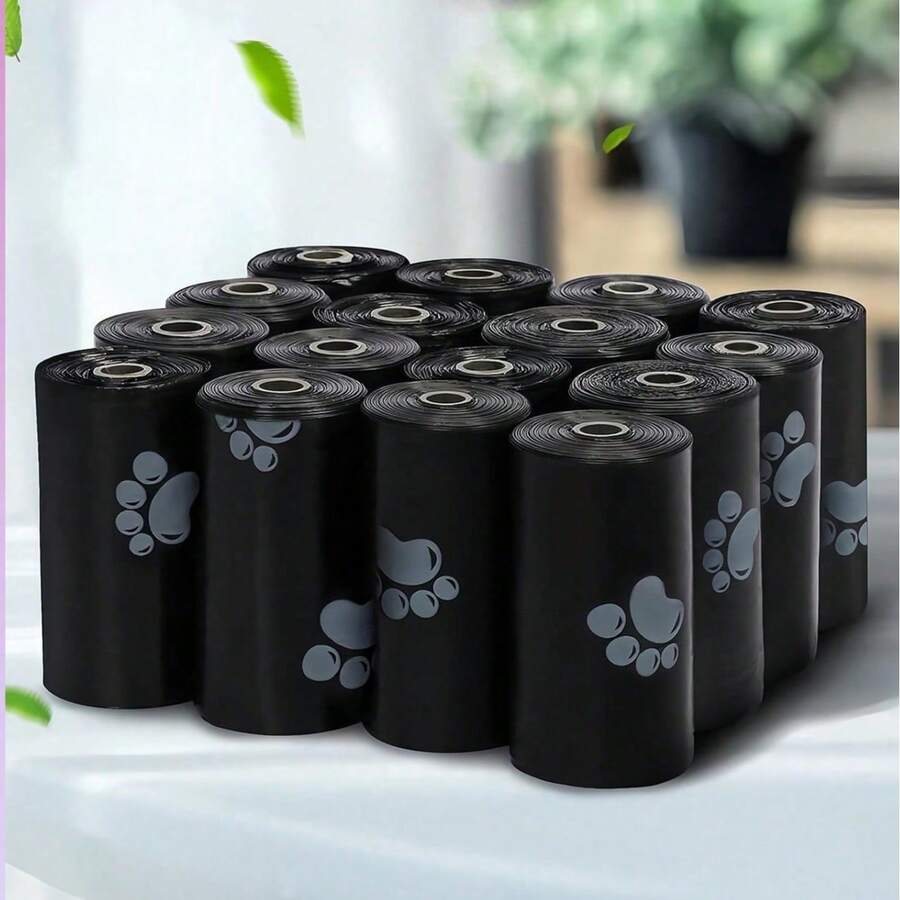 300个/20卷 狗便袋，防漏宠物粪便袋，适合户外散步（多种尺寸），加厚防漏宠物粪便袋，适合户外清洁，宠物必备用品 - 彩色 - 查看 1
