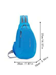 1 pieza Mochila de nailon, bolsa deportiva y de ocio para exteriores, bolsa de pecho para ciclismo, riñonera multiusos de gran capacidad y peso ligero, bolsa de mensajero impermeable para viajes