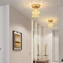 Nordic Modern Minimalist Corridor/Entryway/Balcony Crystal Ceiling Light, Elegant & Lightweight, Bulb Not Included