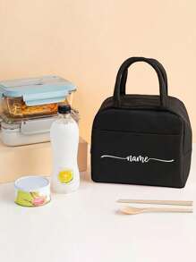 Spersonalizowana torba na lunch z nadrukiem, duża torba bento, izolowana torba na lunch, poręczny aluminiowy worek chłodzący, torba na lunch, torba piknikowa, odpowiednia dla studentów i pracowników umysłowych. Nadaje się do biura, na uniwersytet, do pracy, biznesu, dojazdów do pracy, na zewnątrz, w podróży i na piknik. Świetny prezent dla dziewczyny, przyjaciół, rodziny i rodziców.