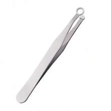 1pc Stainless Steel Push-Down Circular Nose Hair Clip, Round Nose Hair Trimmer, Mustache & Eyebrow Tweezer
