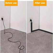 1 Roll Of PVC Cable Raceway, Self-Adhesive Cable Protector For Floor, Wall And Desk Installation In Stores And Offices