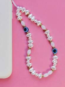 1pc Beaded Devil's Eye Lanyard Strap, Versatile For CCD Camera, Bag Decor, Mobile Phone Charm - Multicolor - View 7