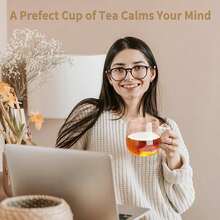 Glass Tea Cup With Infuser And Lid, 17.6oz/520ml Large Borosilicate Teacup,Tea Glass, Clear Mug For Loose Leaf Tea, Blooming Tea, Microwave & Dishwasher Safe - Tea Maker Gift For Birthday - Stainless steel - View 7