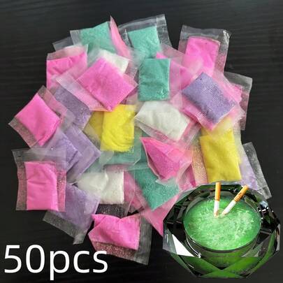 50pcs Disposable Smoke Extinguishing Sand For Ashtrays - Colorful Odor Removal, -Flying Ash, Cleaning Supplies For Home & Office Use, Ash Removal Solution | Compact Design | Convenient Use