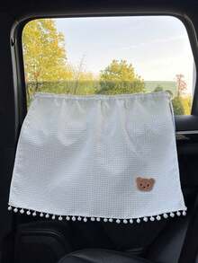 汽车窗帘遮阳帘卡通布艺舒适车用防晒隔热遮阳帘婴儿车窗遮阳挡侧挡