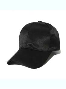 1 Stück unifarbene Unisex Seide Satinbasecap, vielseitiger Sonnenschutzvisier Hut für Frühling & Sommer