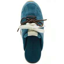 Steve Madden Women's Maysa Lace-Up Slip-On Sneakers - Blue Suede - View 4
