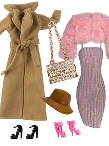 11.5-12 Inch Luxury Doll Fashion Outfit Set With Accessories, 1/6 BJD Doll Clothes, Versatile Styles For Doll Dress Up, Suitable As Holiday Gift - 彩色 - 查看 8