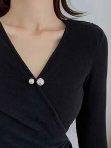 3 CHIẾC Trâm cài áo len ngọc trai giả màu ngẫu nhiên, ghim cổ chống lộ, kẹp khăn choàng cho nữ, quần áo, váy, phụ kiện trang trí - Nhiều màu - Xem 9