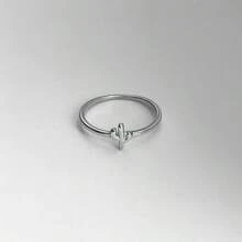 1 pièce Bague en argent avec nœud étoilé minimaliste à la mode, convient pour le port quotidien, les fêtes et les mariages