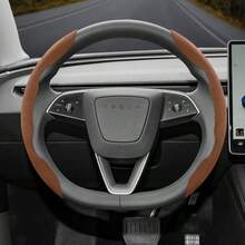 Hocasen 2pcs/3pcs Set Anti-Slip Velvet Segmented Steering Wheel Cover, Suitable For Tesla Models, Compatible With Round And D-Shaped Steering Wheels, Fit For Model 3, Model Y, Model S, Model X, Cybertruck, Semi, Roadster And More - one-size - View 14