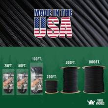 Three Vikings Paracord Rope - 100% Nylon 11 Strand Core - Type IV 750lb - Stronger Than Paracord 550 Cord - Made In USA - 譚 - 查看 3
